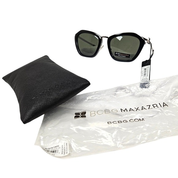 BCBGMaxAzria Accessories - BCBGMAXAZRIA B943 Black Fade Sunglasses 52-19-135 NWT Soft Case Designer